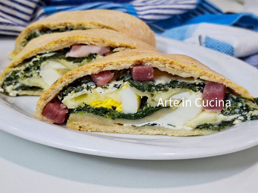 ENROLADO RÚSTICO com PANCETTA acelga e ovos
