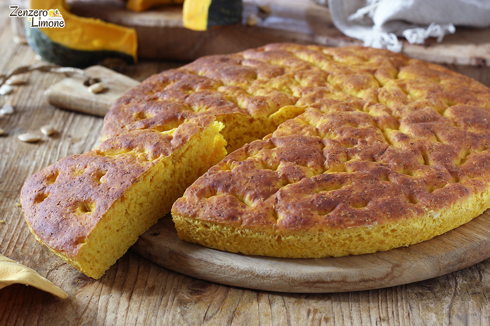 focaccia de abóbora e queijo