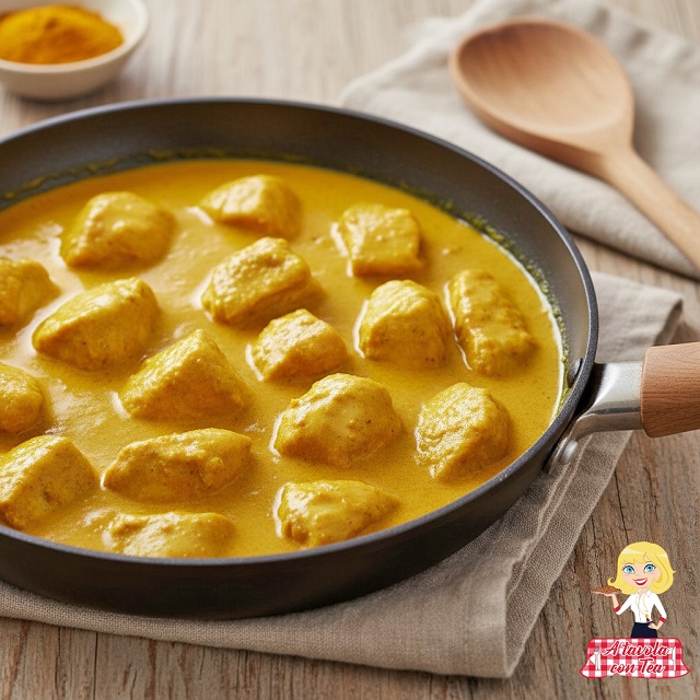 Frango ao Curry Cremoso com Iogurte Grego