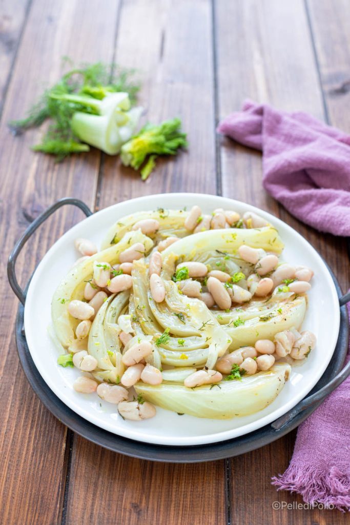 funchos na frigideira com feijão cannellini