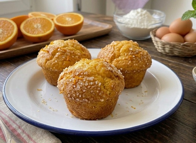 Muffins de Laranja Macios e Perfumados