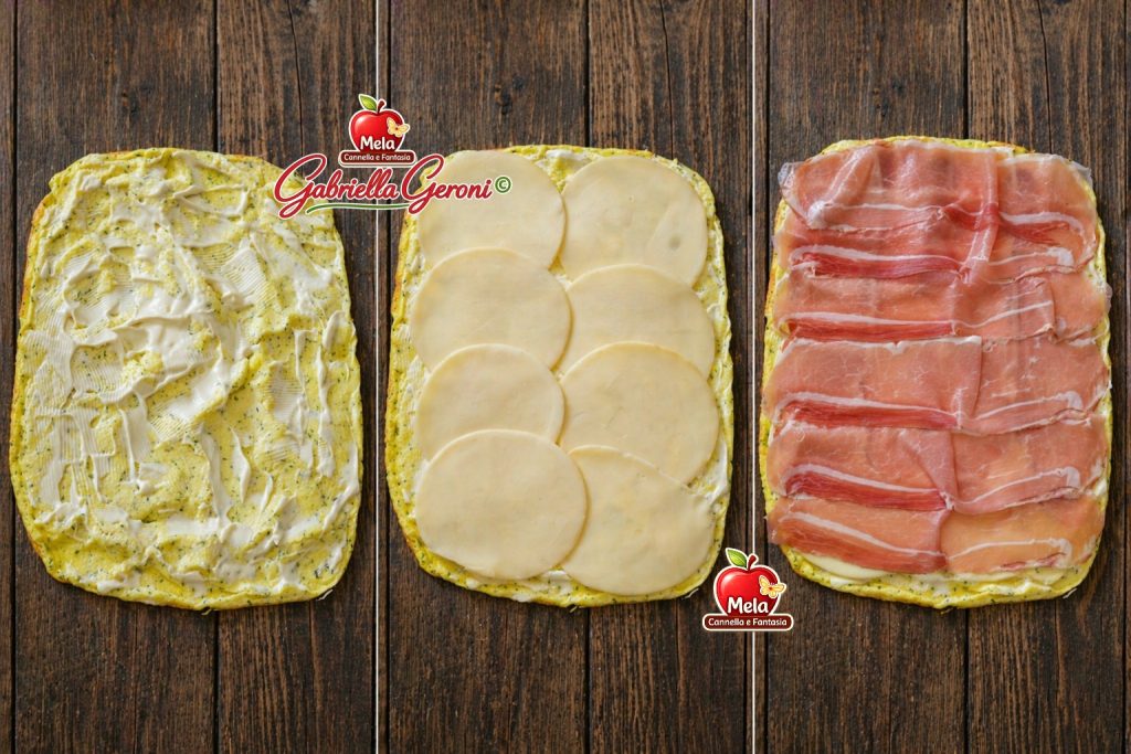 omelete recheada e enrolada