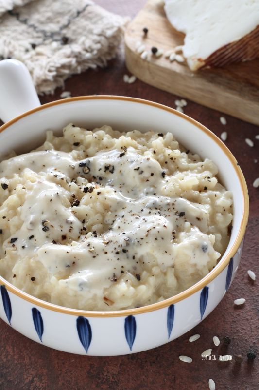 risoto cacio e pepe na panela de pressão
