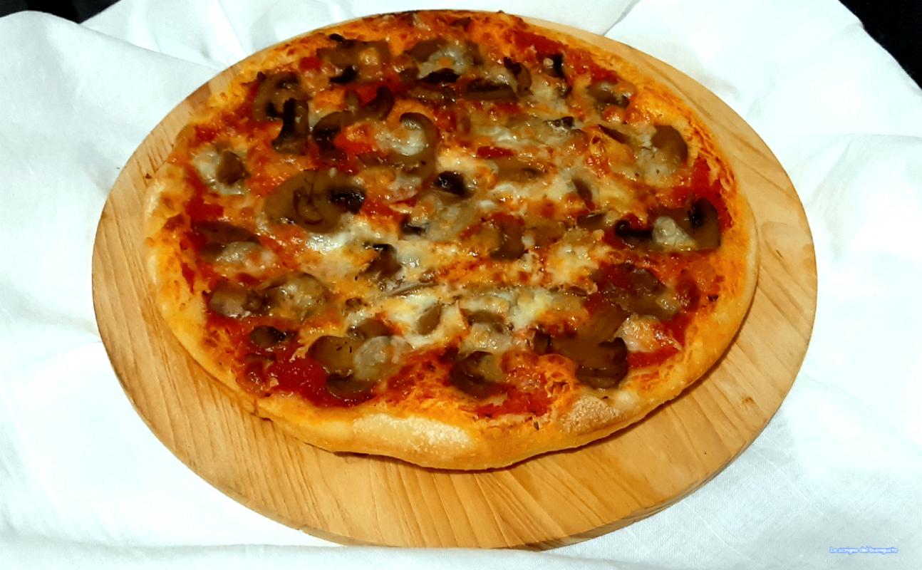 ﻿Pizza vermelha com cogumelos