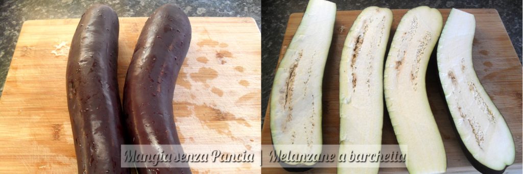 Berinjelas em barquinhas, receita fácil, Coma sem Barriga - preparo 1