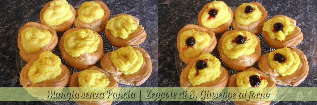 Zeppole de São José ao forno, receita napolitana, Mangia senza Pancia