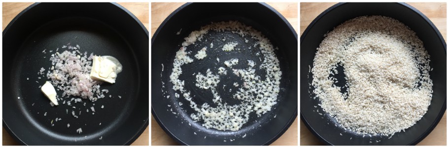 Risoto ao vinho tinto - procedimento 1