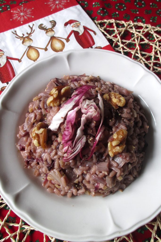 Risoto radicchio e nozes vegano, Mangia senza Pancia