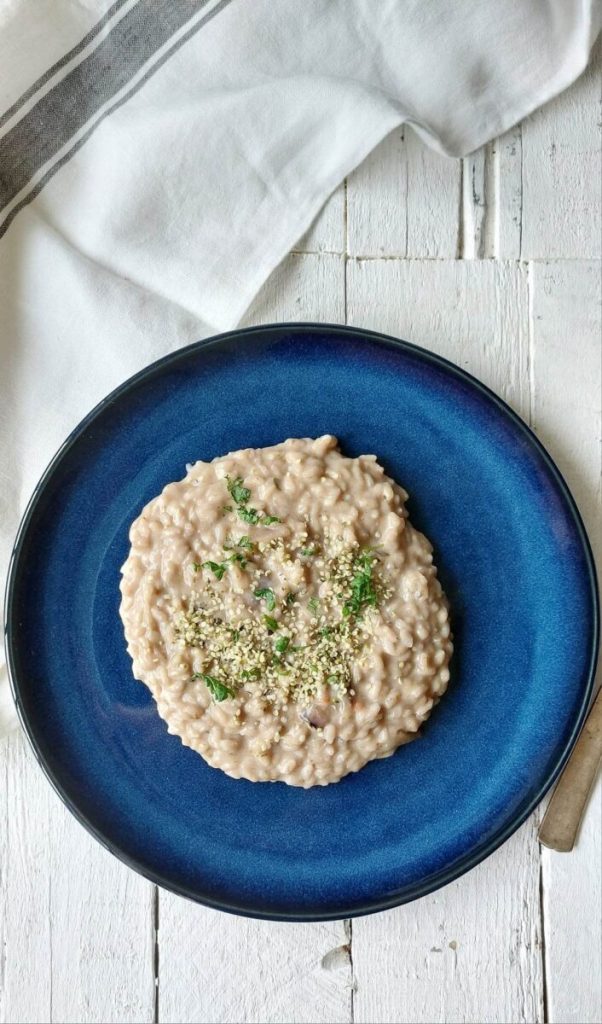 risoto radicchio e queijo de cabra