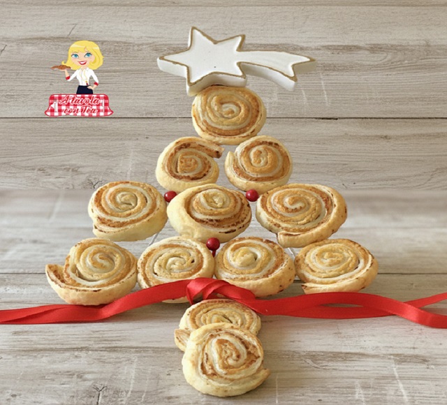 Árvore de Natal de massa folhada