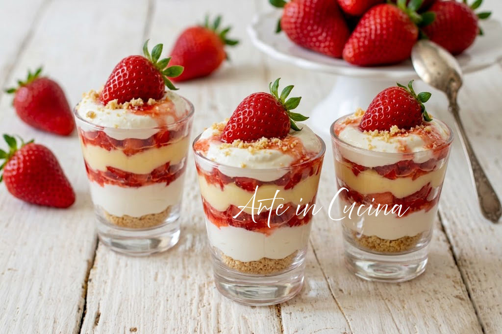 SBRICIOLATA MONOPORZIONE de morangos, creme e mascarpone