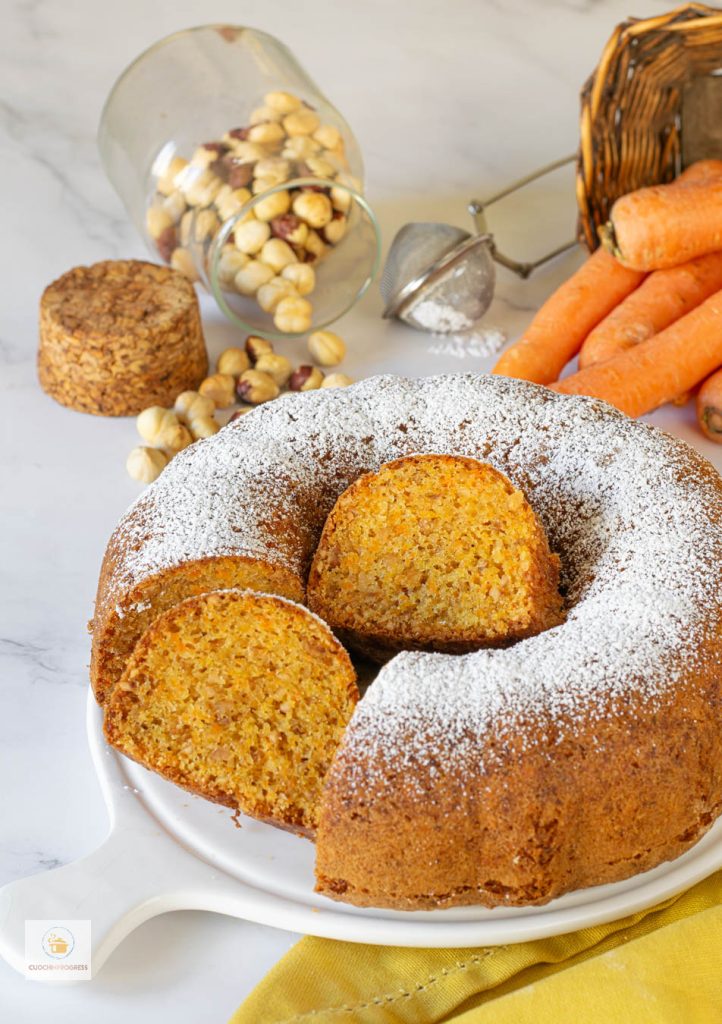 torta de cenoura e avelãs