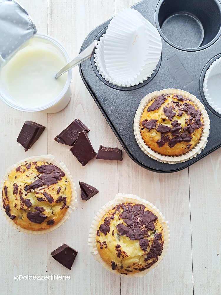 Yoghurt muffins met chocoladechips