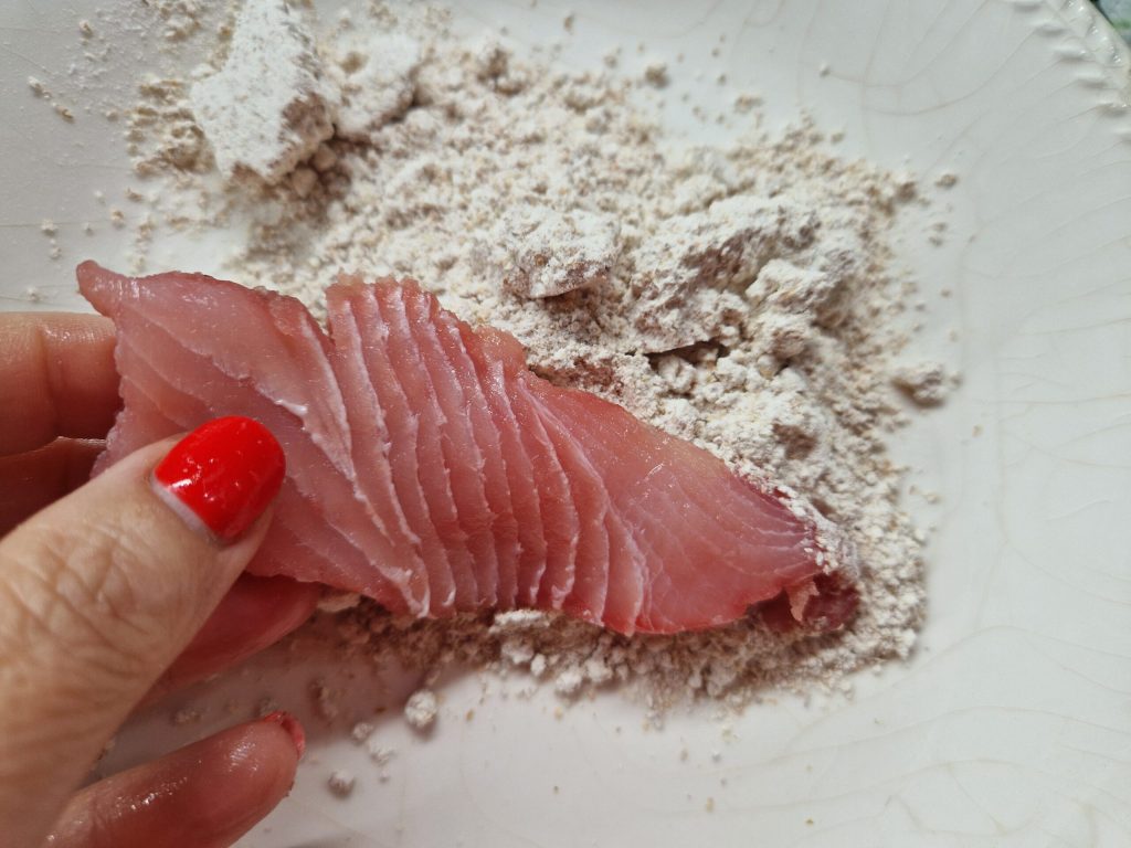 De zeebaarsfilets met citroen