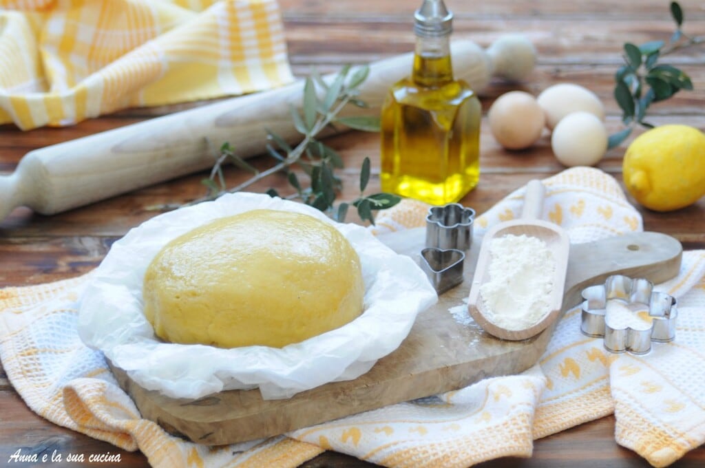 Zanddeeg met olijfolie