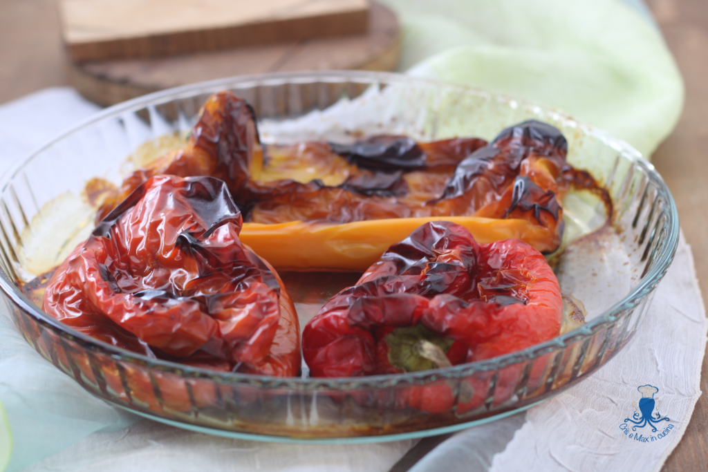 Geroosterde paprika's in de oven