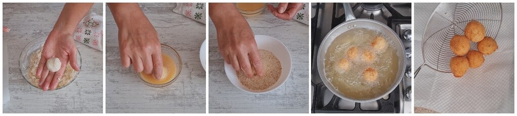 Gebakken ricottaballetjes, bereiding