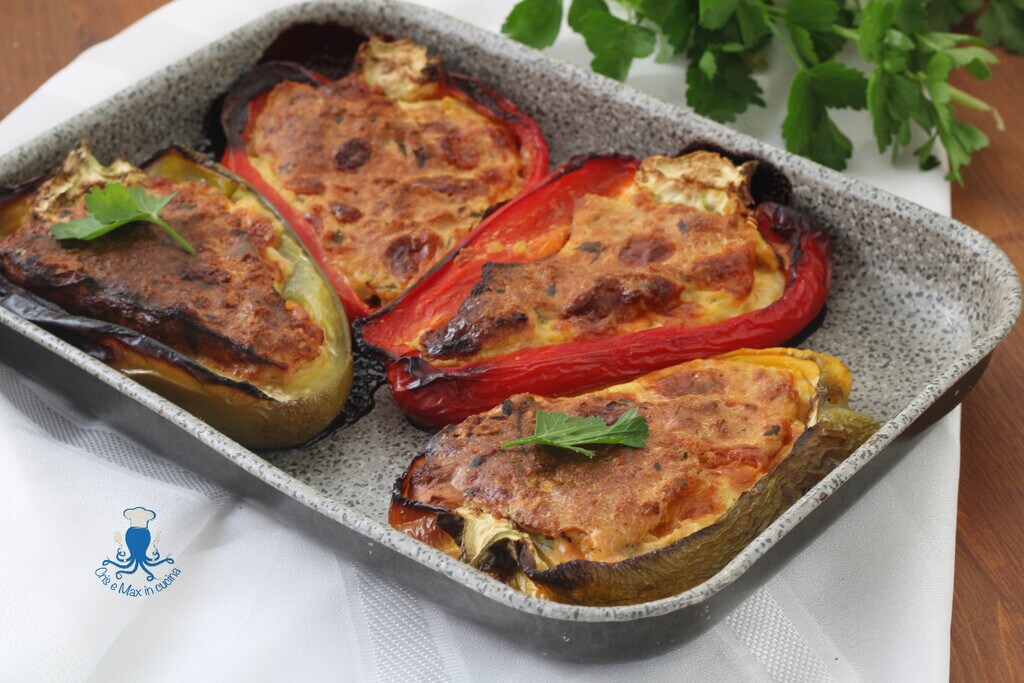 Gevulde paprika's met ricotta en oud brood1