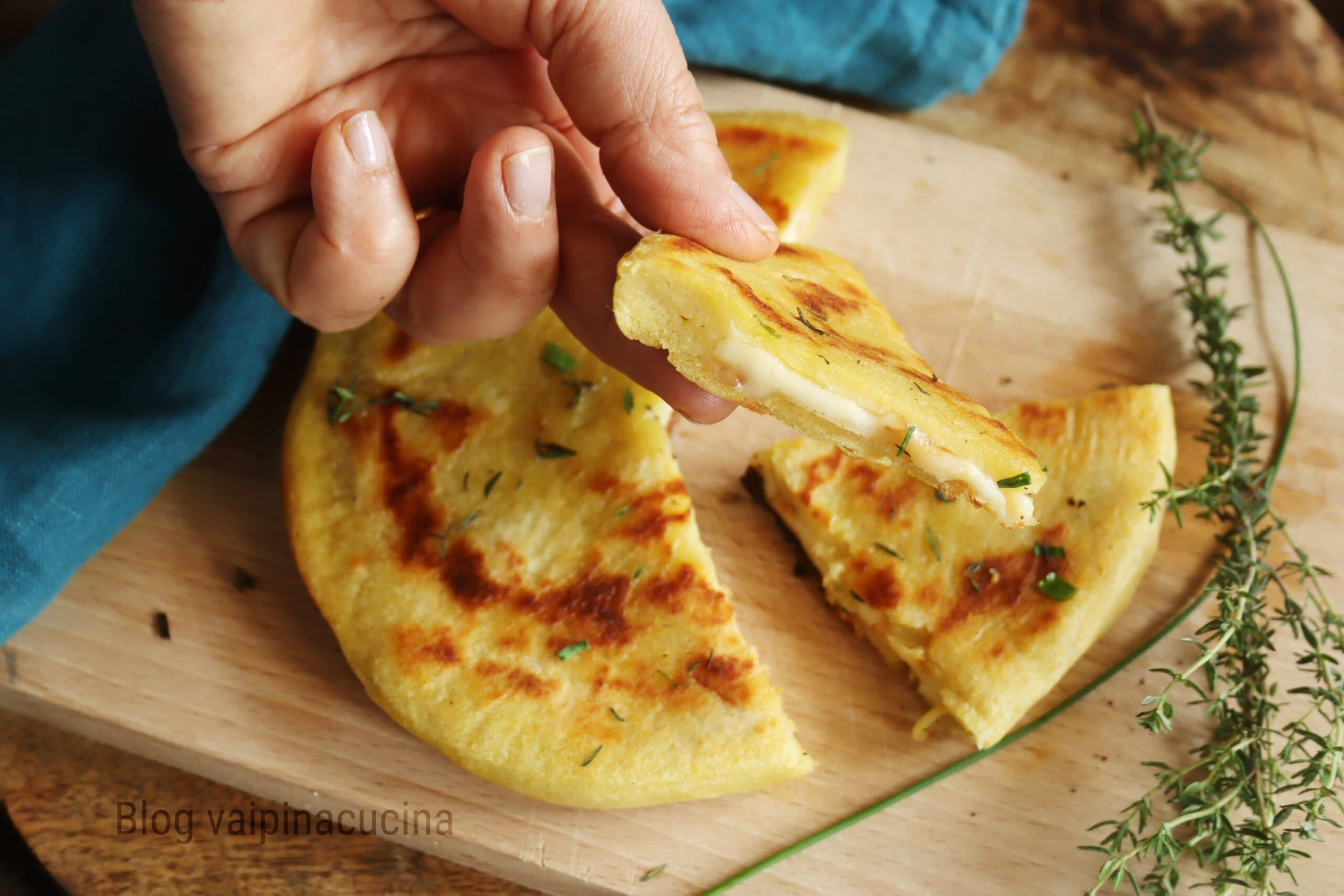 Aardappeltaartje en aardappelschijfjes