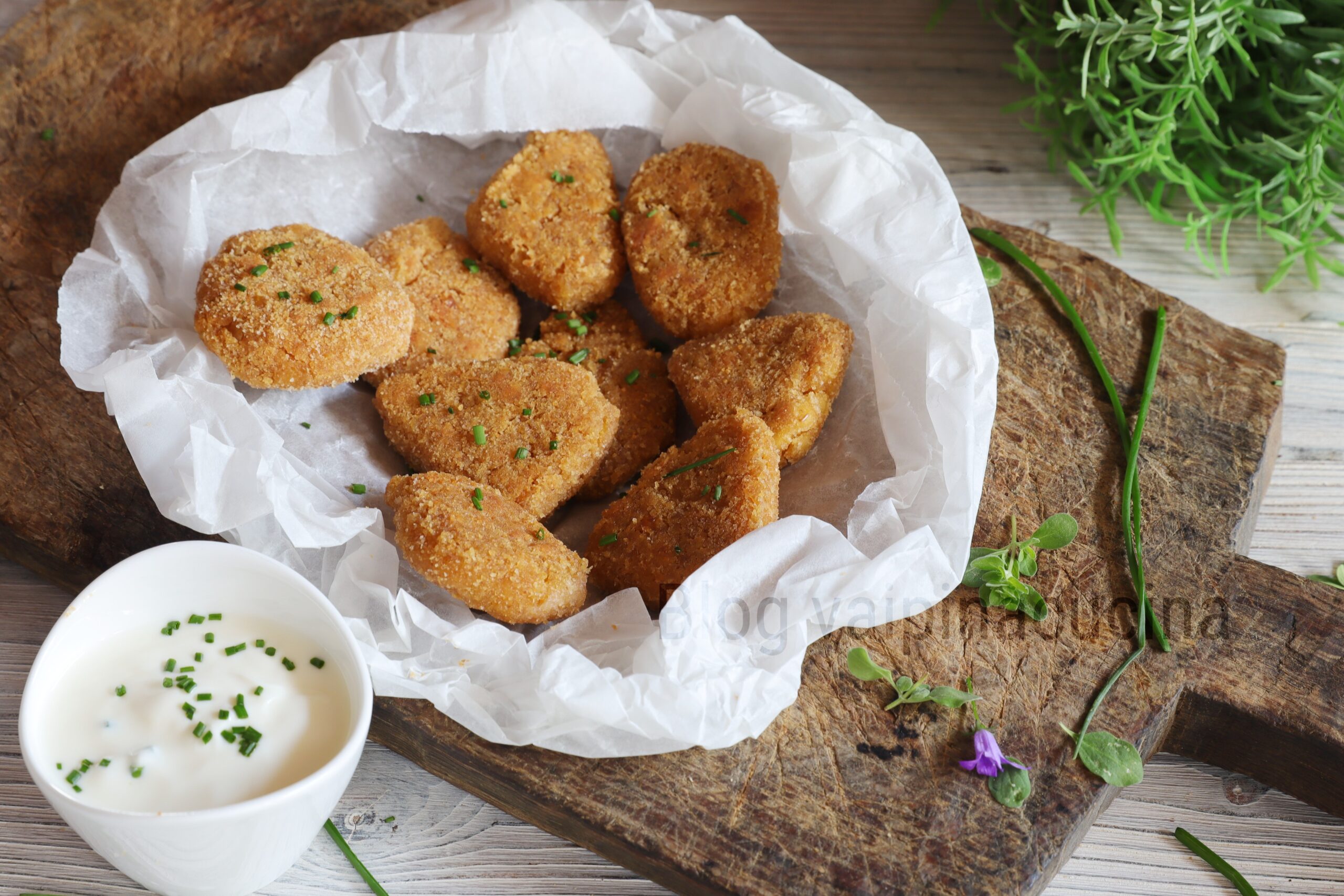 Zelfgemaakte vegetarische nuggets