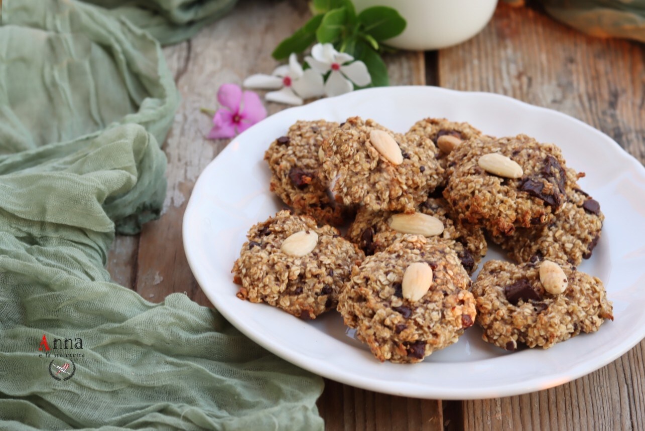 Zachte koekjes met havermout en banaan