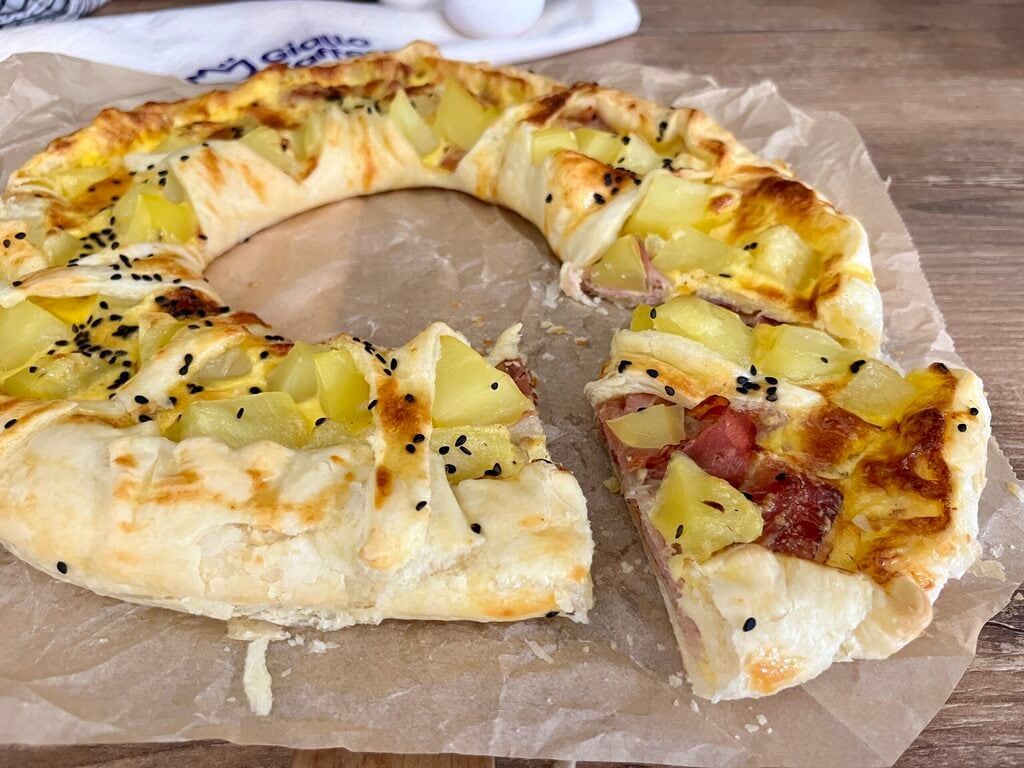 Hartige tulband met spek en aardappelen