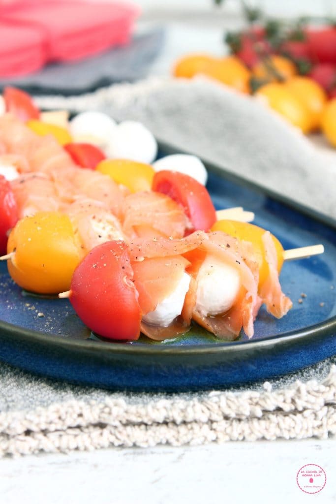 Spiesjes met zalm
