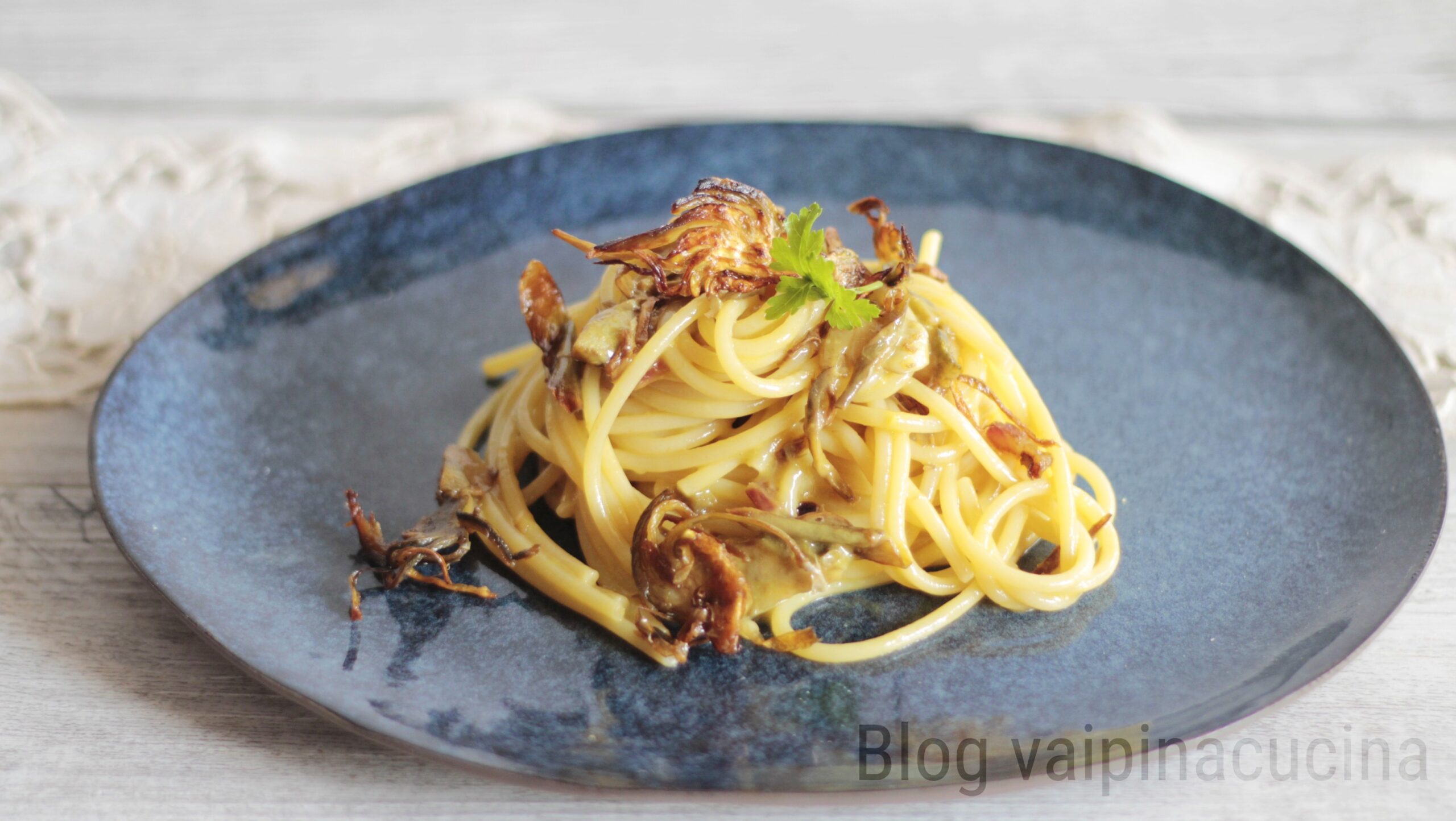 Vegetarische Carbonara met Artisjokken