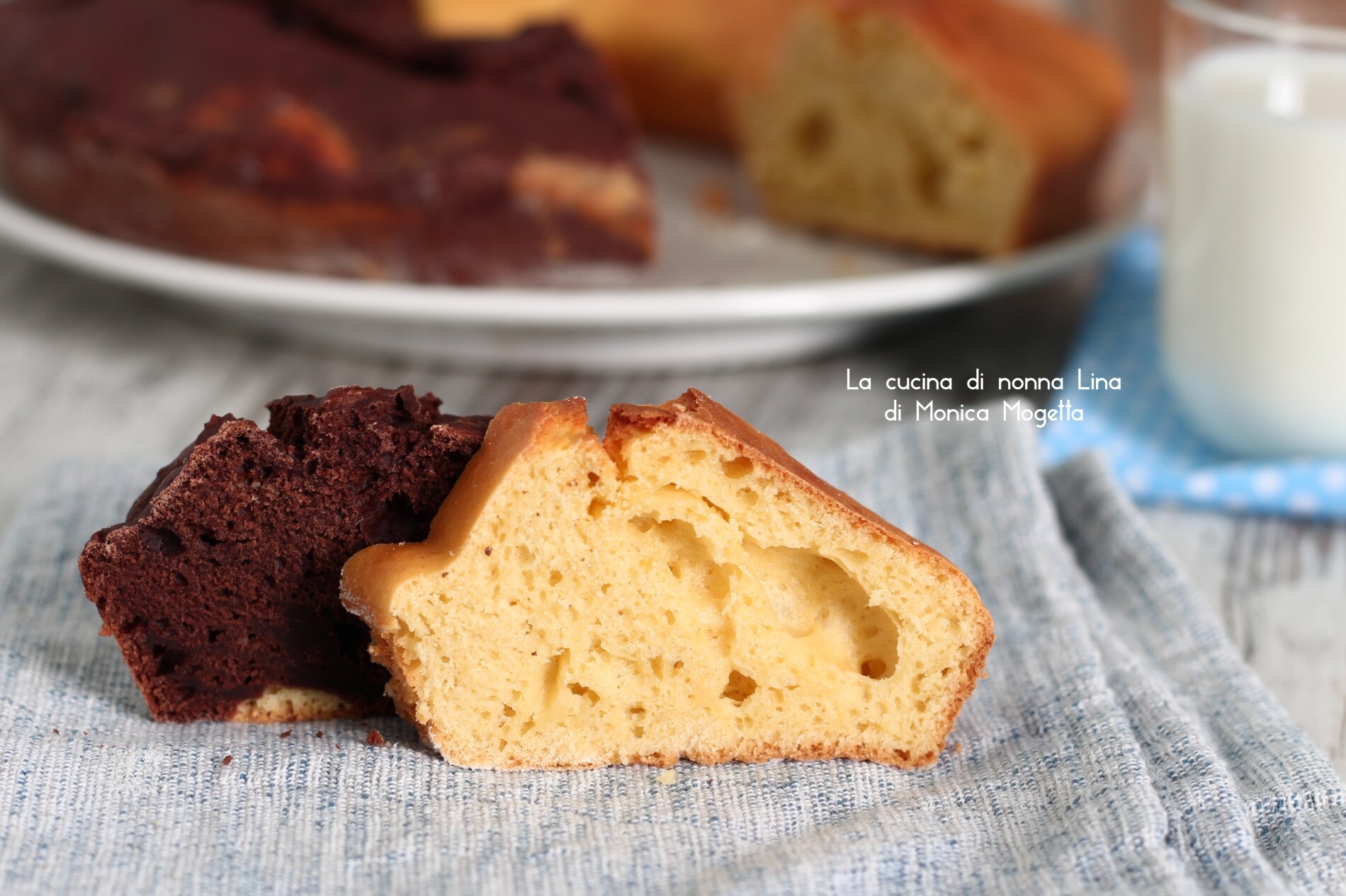 Tweekleurige suikervrije cake