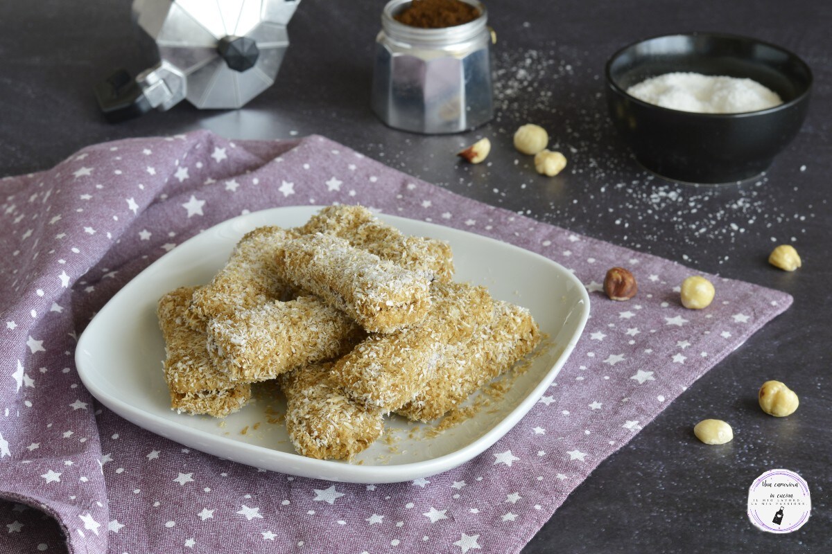 Pavesini met hazelnootcrème en kokos