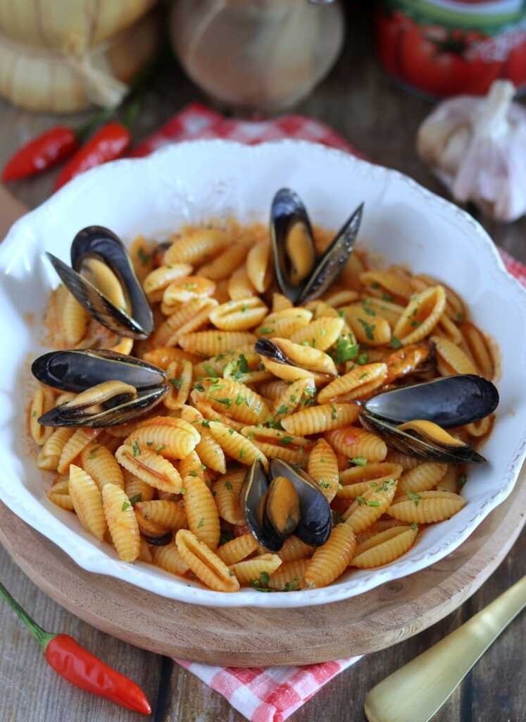 Sardijnse gnocchetti met mosselen en tomaat