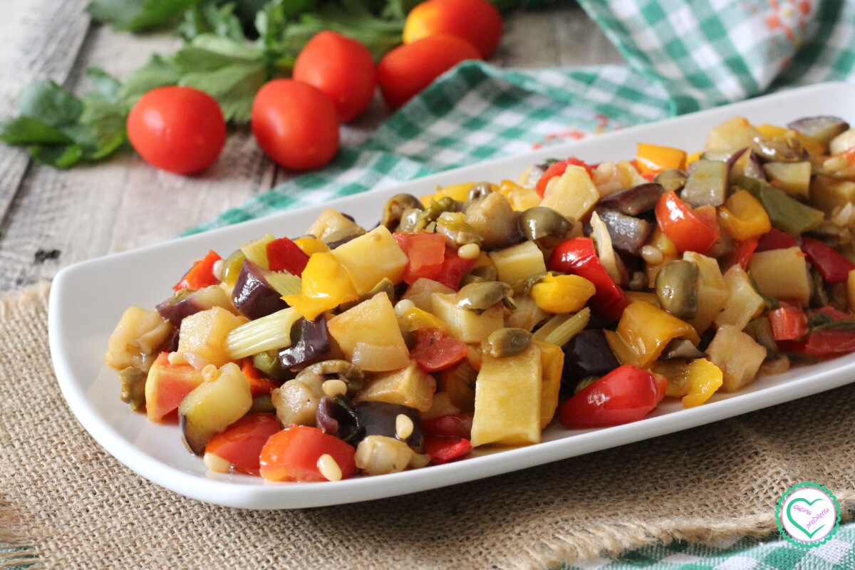 Siciliaanse caponata op Catanese wijze (met aardappelen)