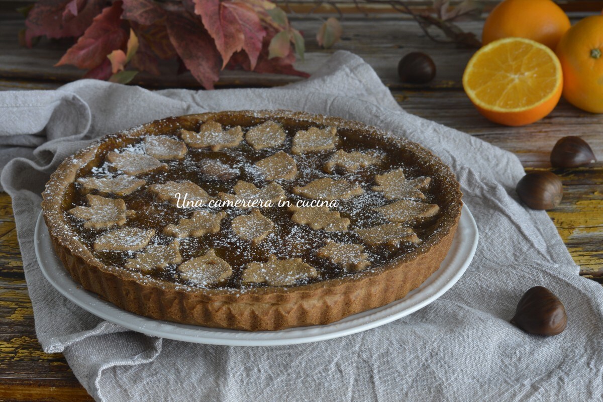 Sinaasappeltaart met kastanje- en specerijenkoek