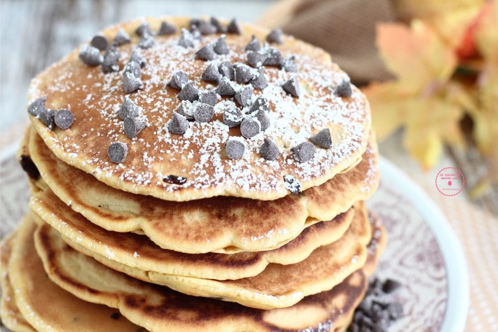 Pannenkoek met water en chocoladedruppels
