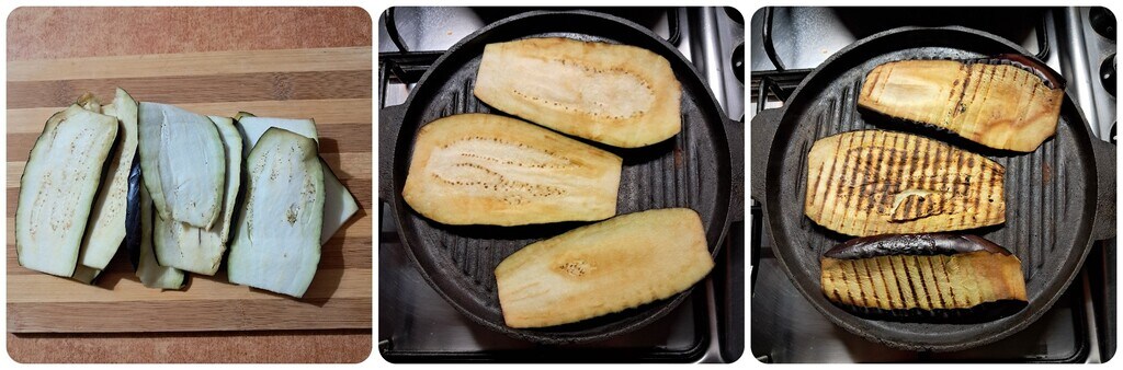 Gegrilde auberginesalade en tonijn