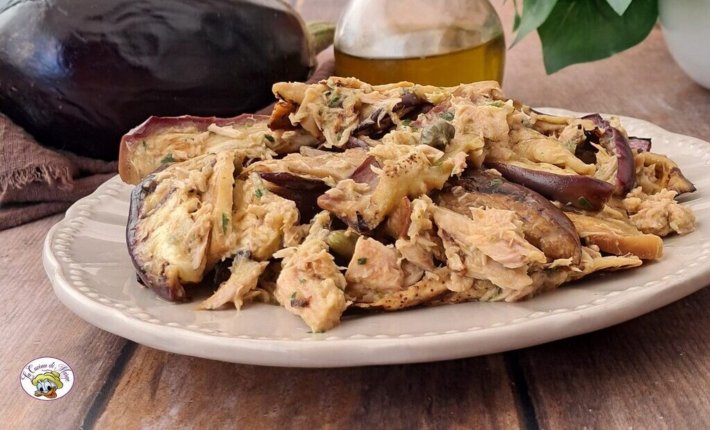 Insalata di melanzane grigliate e tonno