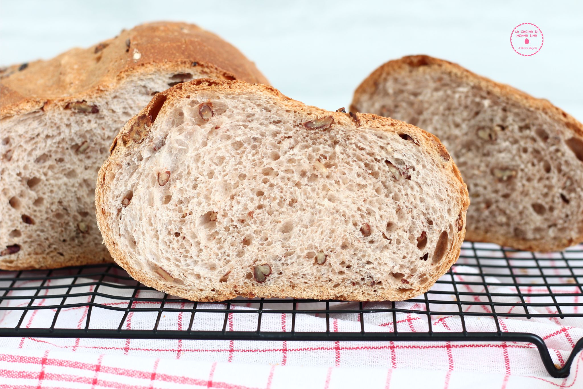 Brood met pecannoten en meel met lage glycemische index