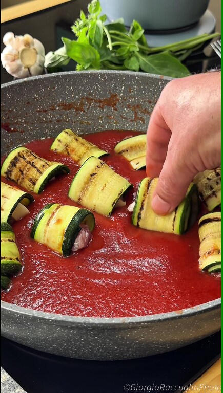 courgette rolletjes worst en scamorza