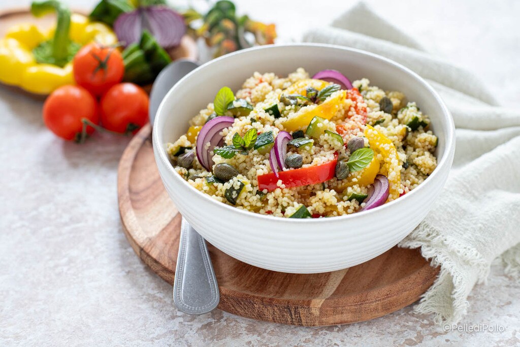 couscous met courgettes en paprika