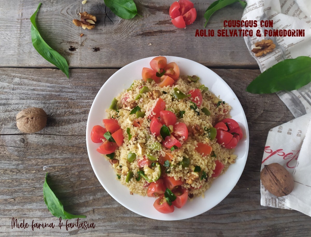 Couscous met daslook en cherrytomaatjes
