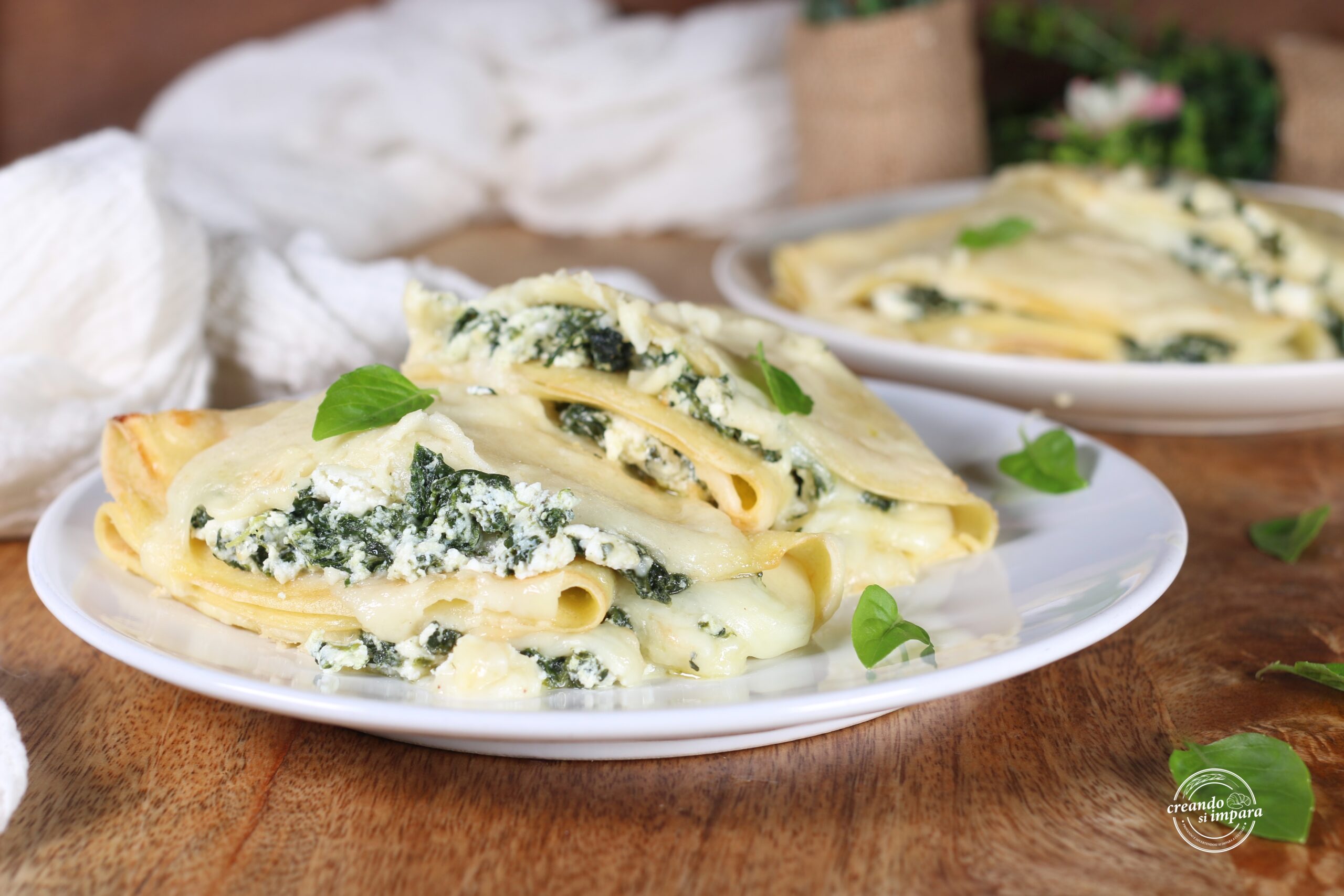 Crepes ricotta en spinazie