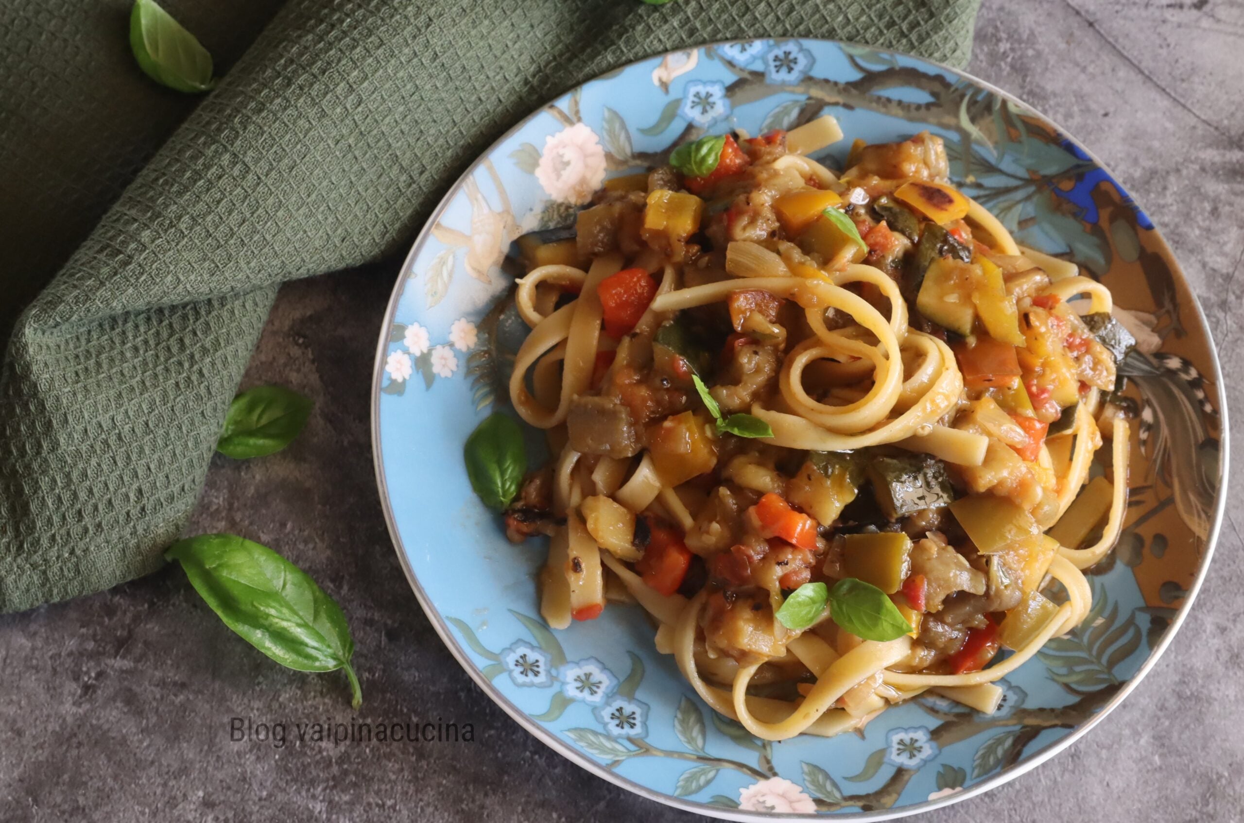 Fettuccine en zomergroenten