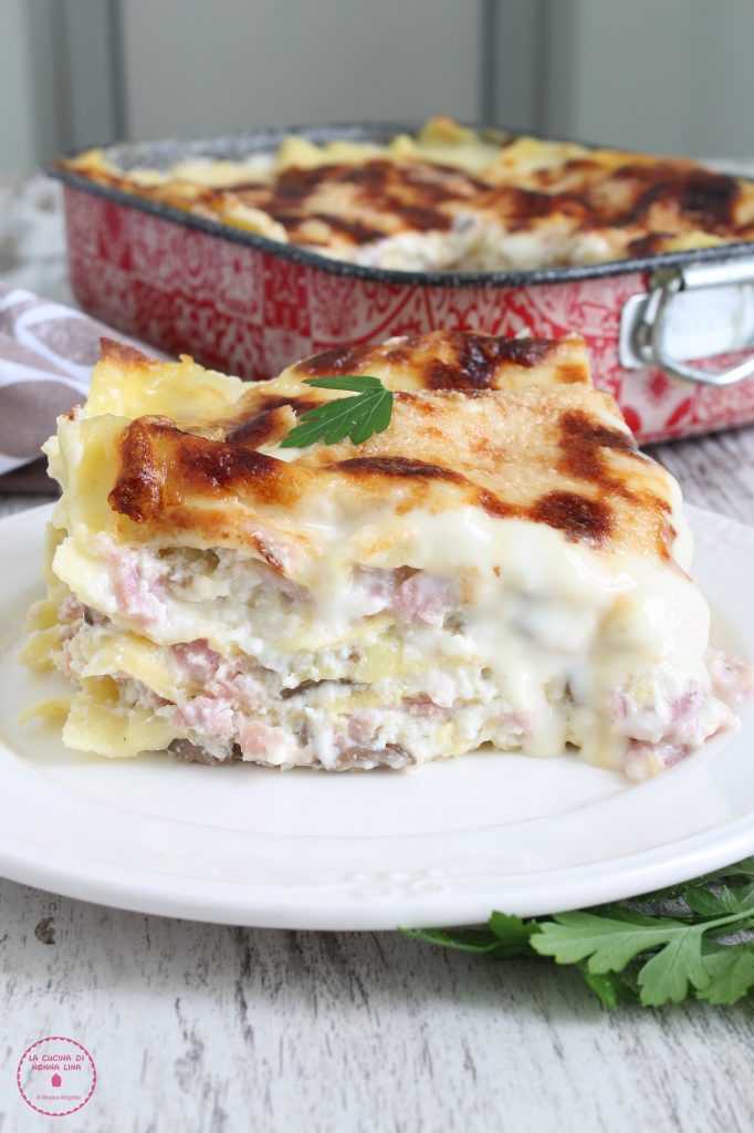 Lasagne met gekookte ham