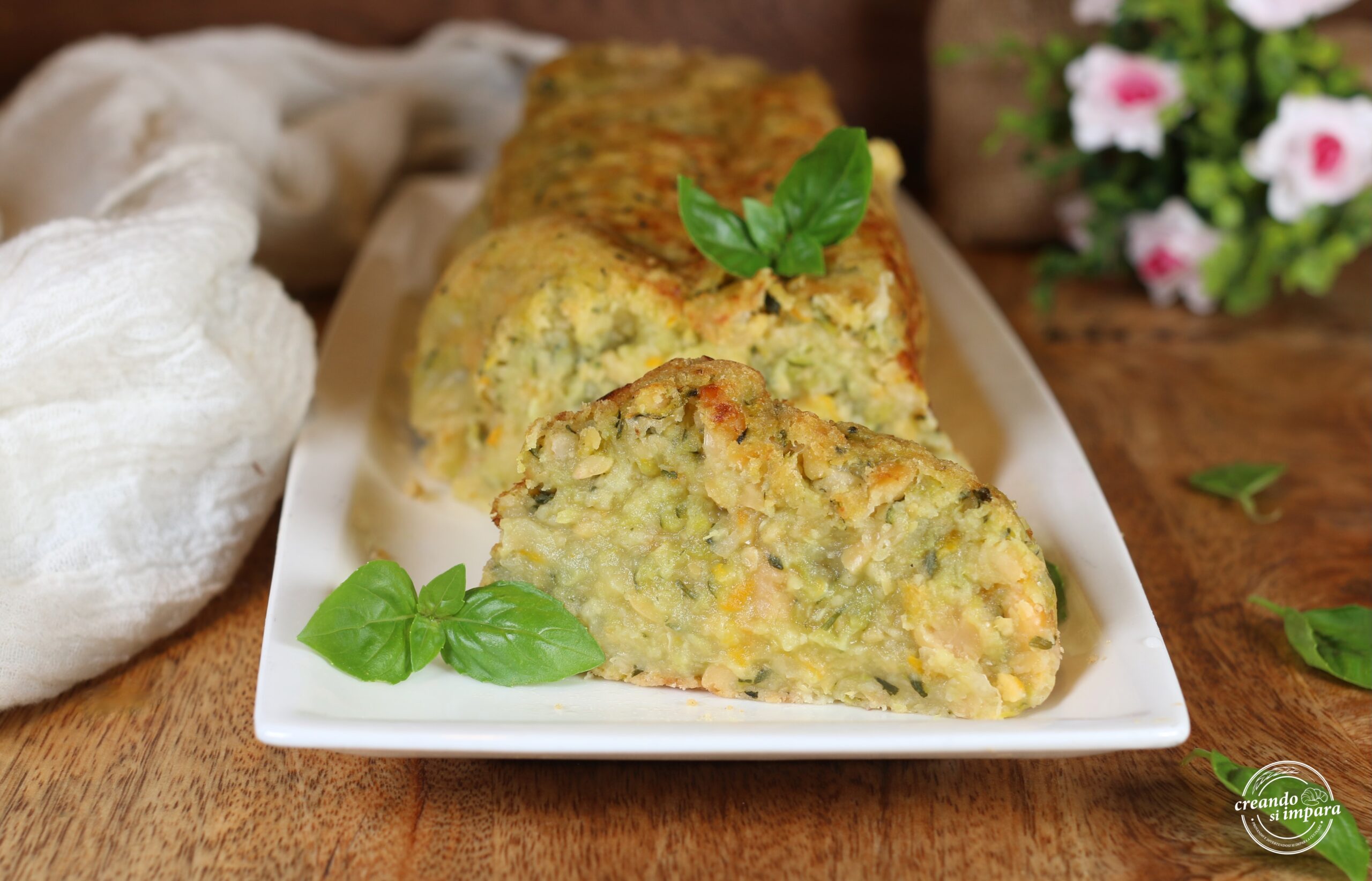 Linzenbrood met kikkererwten en courgette