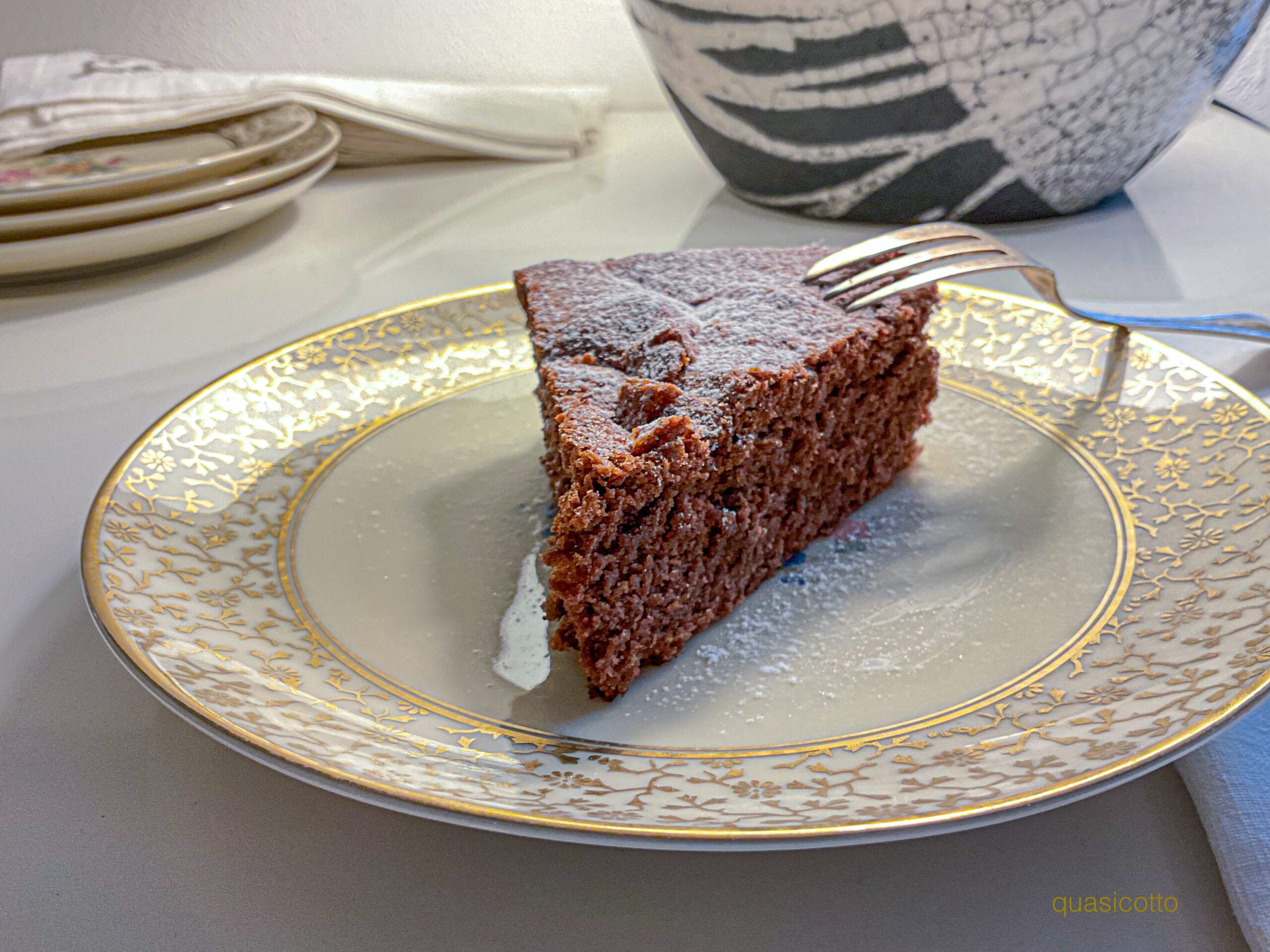 Tenerina chocoladetaart gebakken in een airfryer.