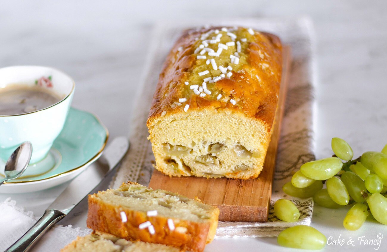 Plumcake met druiven en yoghurt