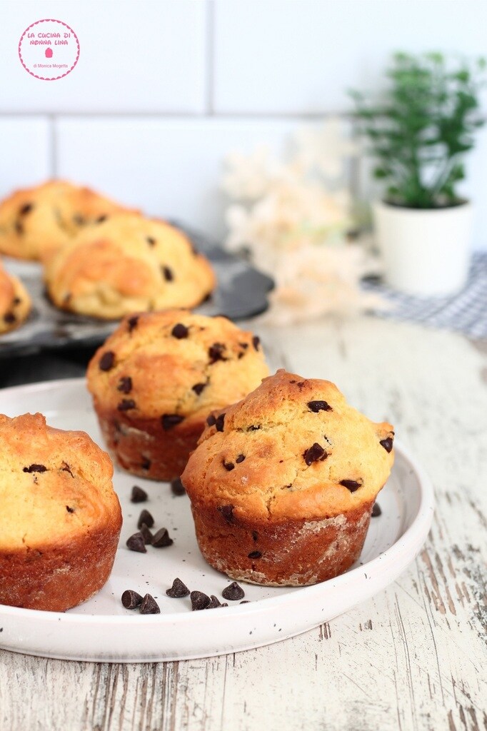 Ricotta en chocoladedruppels muffins