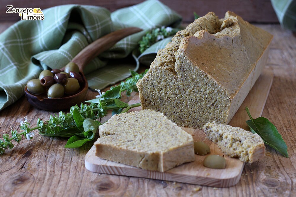 Snelle brood zonder rijzen met olijven en basilicum