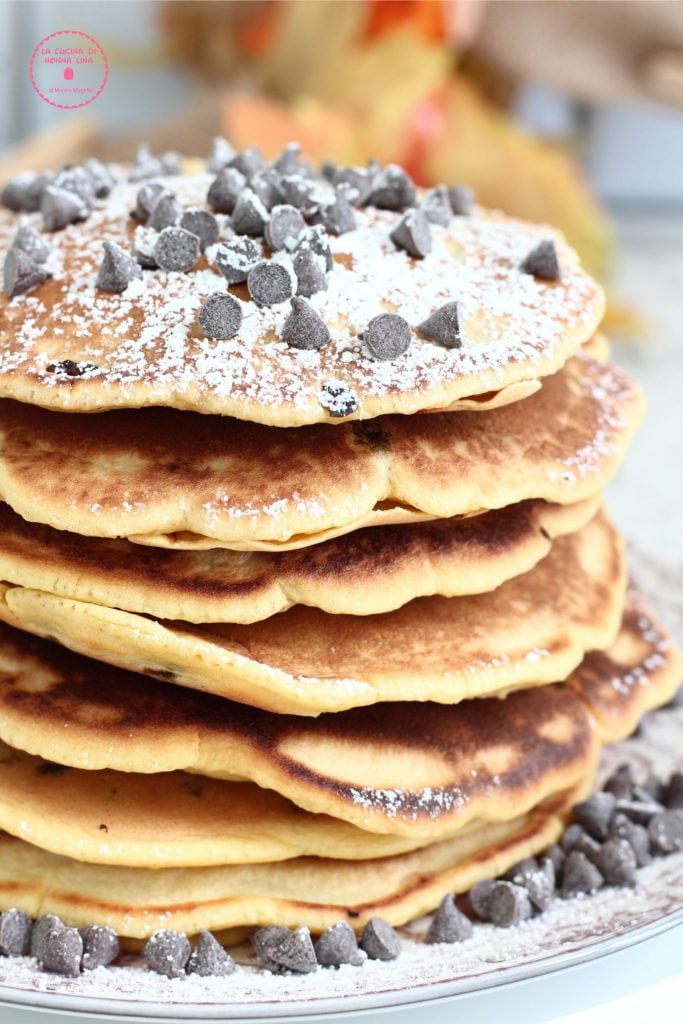 Pannenkoek met water en chocoladedruppels