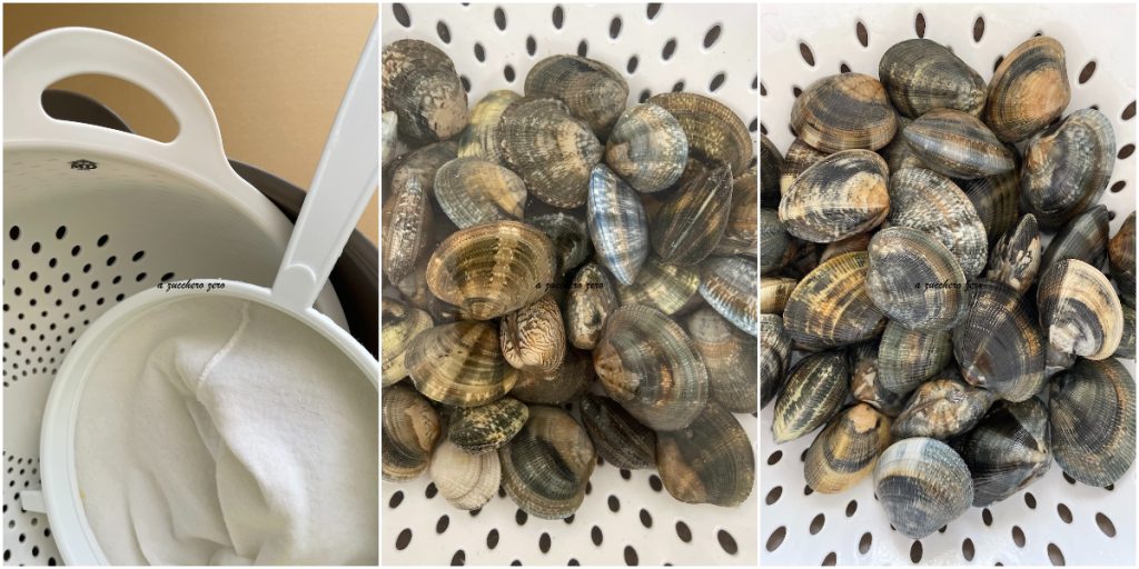 Hoe vongole van zand schoon te maken en in de pan zonder olie te openen